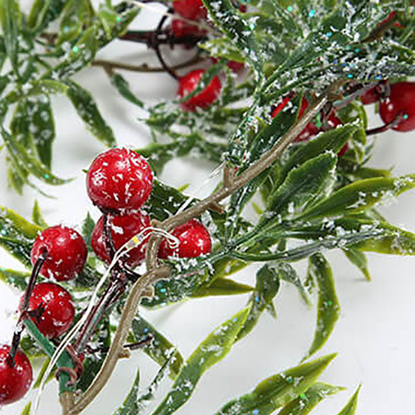 Norvo | Jule Rød Frukt Furu Nål LED Kobbertråd Dekorative Batteri Lys Sørger