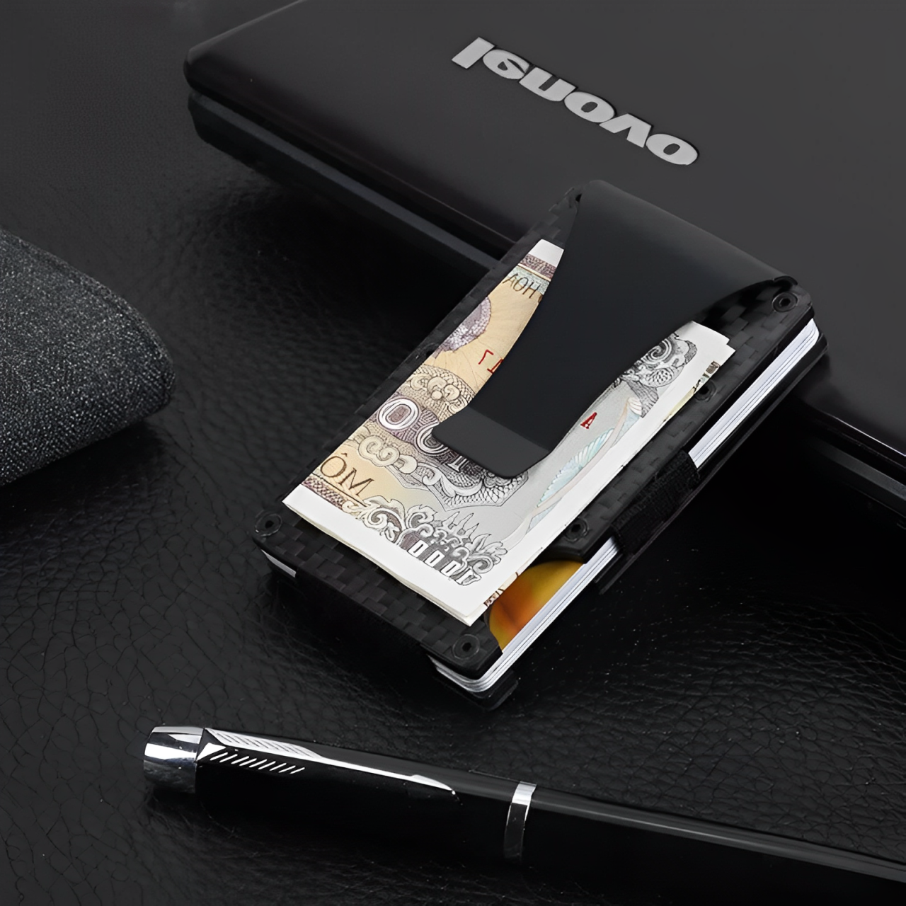 Herre Slim Lommebok - Rommer opptil 15 kort Norvo