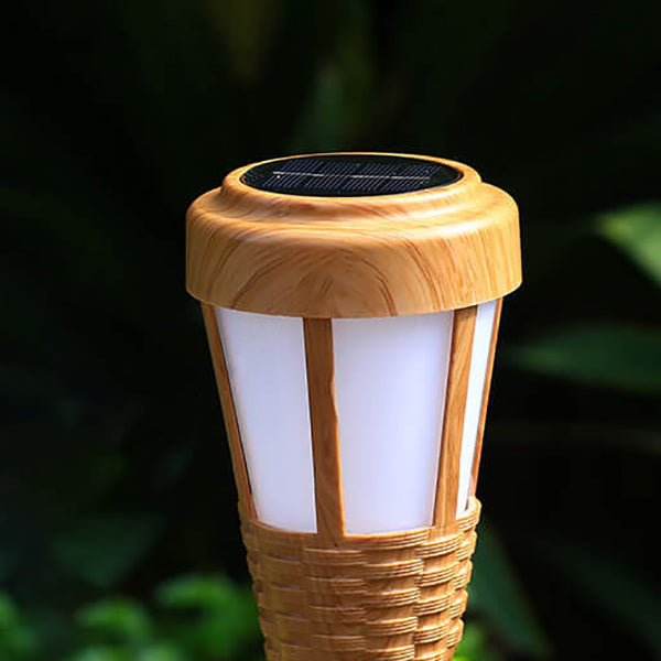 Norvo | Solar Bamboo Flame Grass Utendørs vanntett LED Bakkeinnsatser Landskapslys