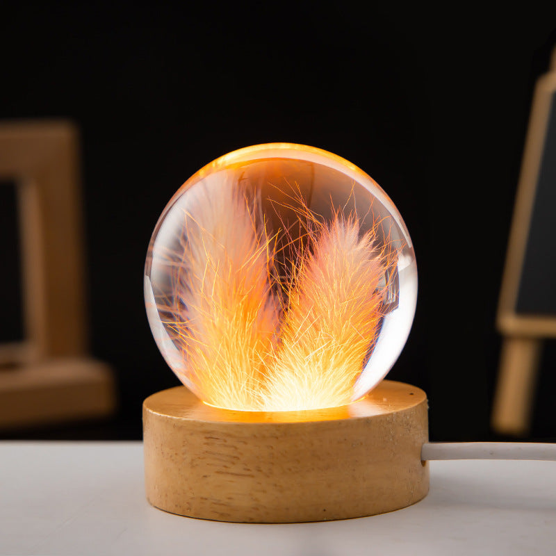 Krystallkule LED natteslys | Norvo