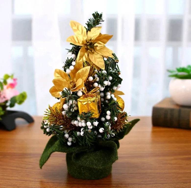 Norvo | Julepynt Tre 20cm Mini Juledekorasjon Tre Julaften Mall Dekorasjon Skrivebord Pynt Lite Tre