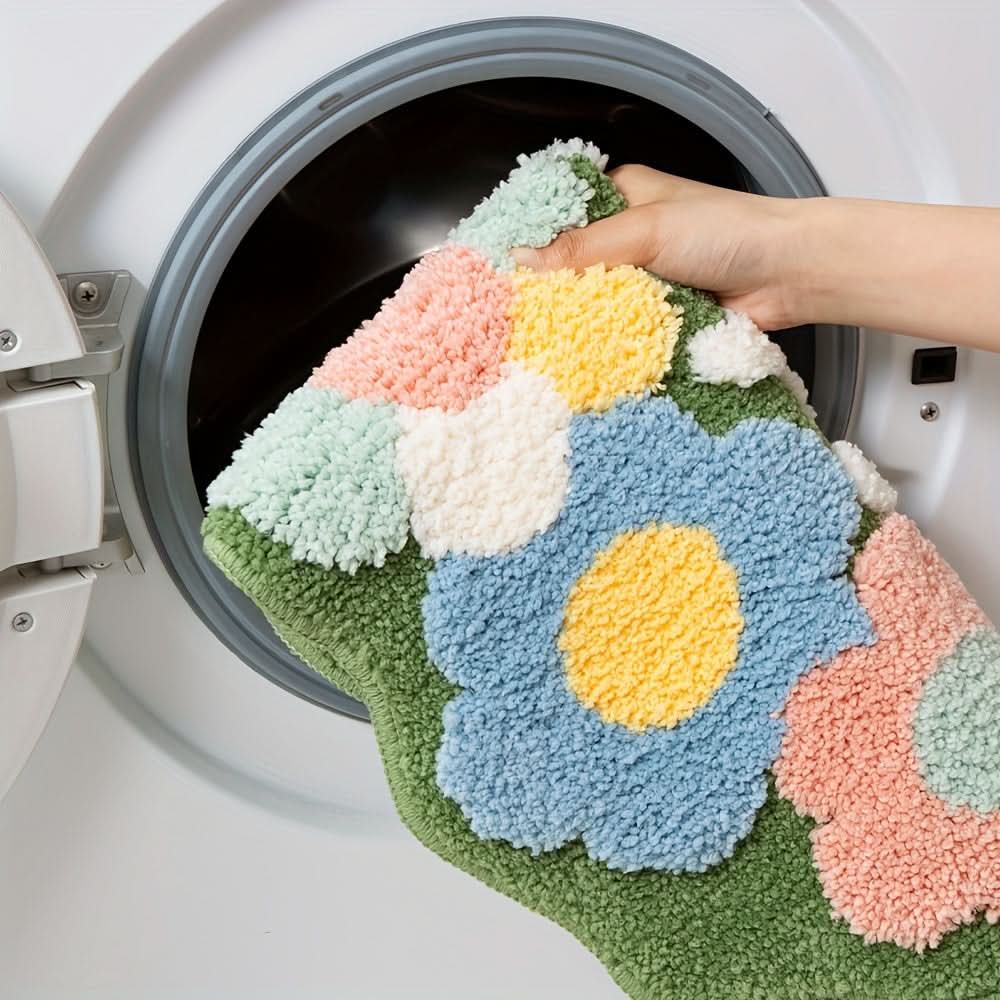 Norvo | FlorSoft - Ekstra absorberende bade matte med blomster mønster