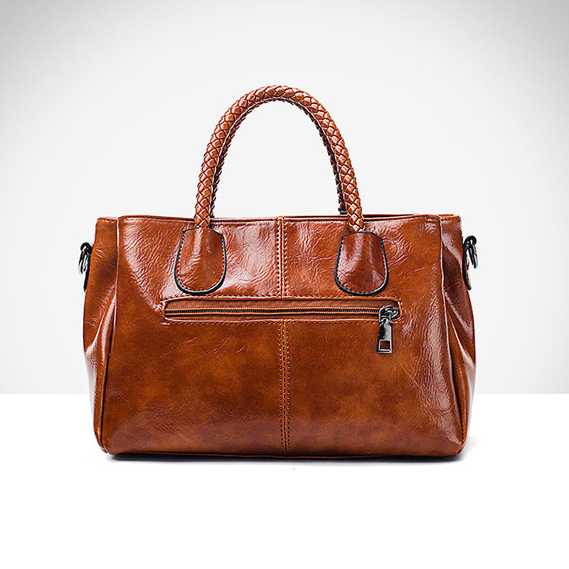 Norvo | Nye vesker laget av oljevoks lær Boston, stor tote bag laget av mykt lær