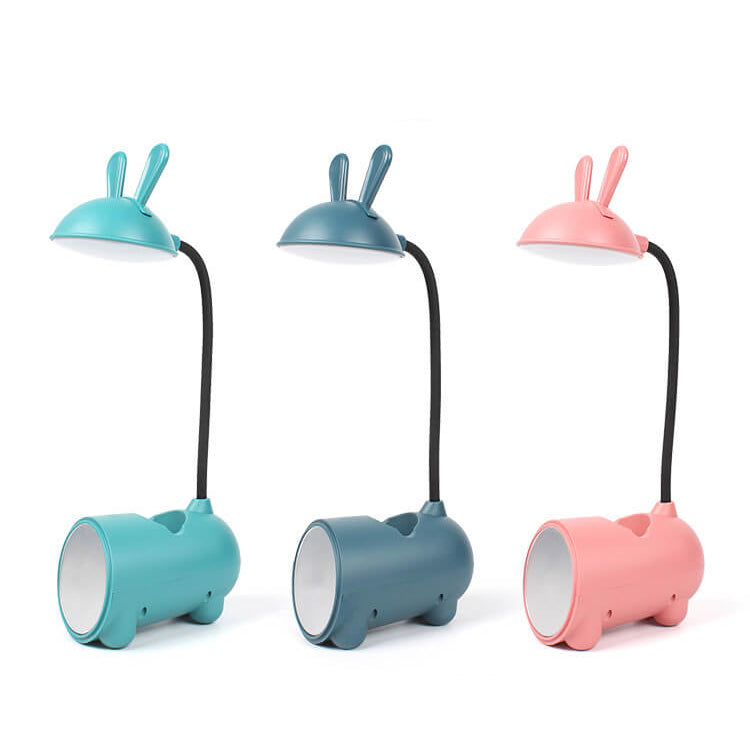 Norvo | Tegneserie Kreativ Kanin LED Berørings USB Pennholdere Skrivbord Lampe