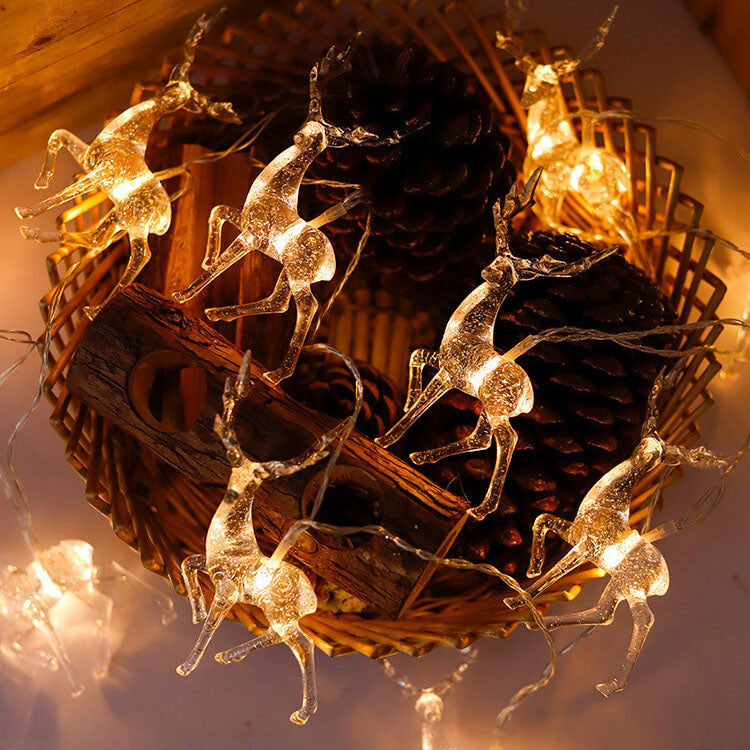 Norvo | Juledekor Elg LED Dekorasjon Batteri Lyskastere