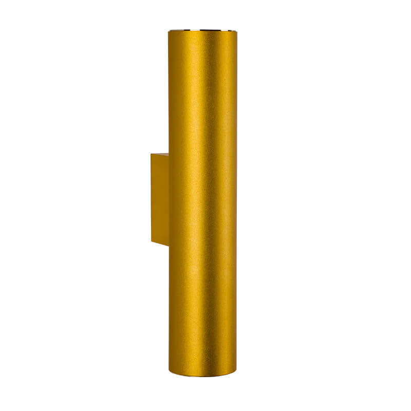 Garduru sylinderformet vegglampe i aluminium | 2 pærer | Moderne design | Innendørs og utendørs