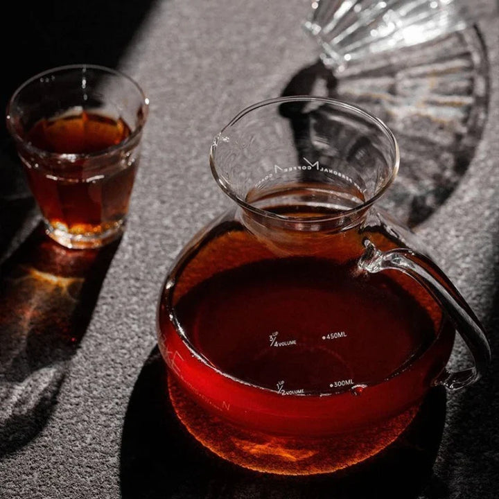15oz Glass Pour Over Coffee Server Heat-Resistant Drip Brewing Carafe | Norvo