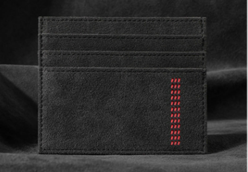 Norvo | Large Capacity Slim Woven Suede Card Holder, for Shopping, Travelling, Jogging or Working