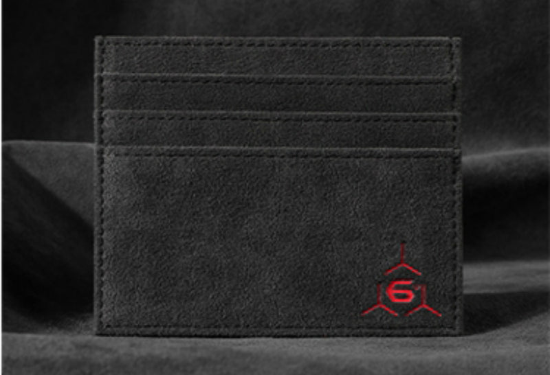Norvo | Large Capacity Slim Woven Suede Card Holder, for Shopping, Travelling, Jogging or Working