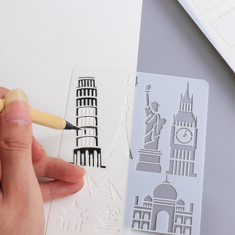 Norvo | Hurtigtegning Maler for Stencil Art (12 Ark/Sett)