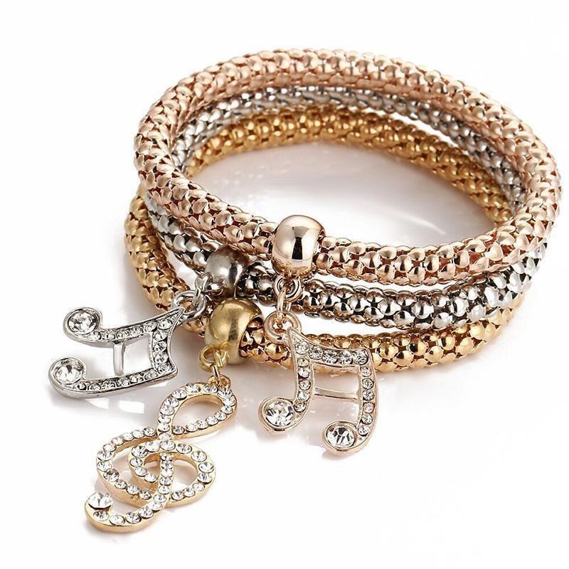 Norvo | Charm Rhinestone Popcorn Armbånd