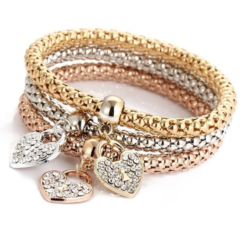 Norvo | Charm Rhinestone Popcorn Armbånd