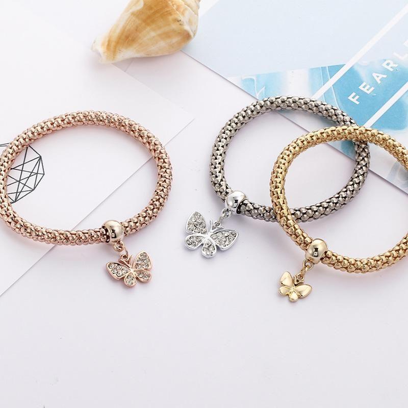 Norvo | Charm Rhinestone Popcorn Armbånd