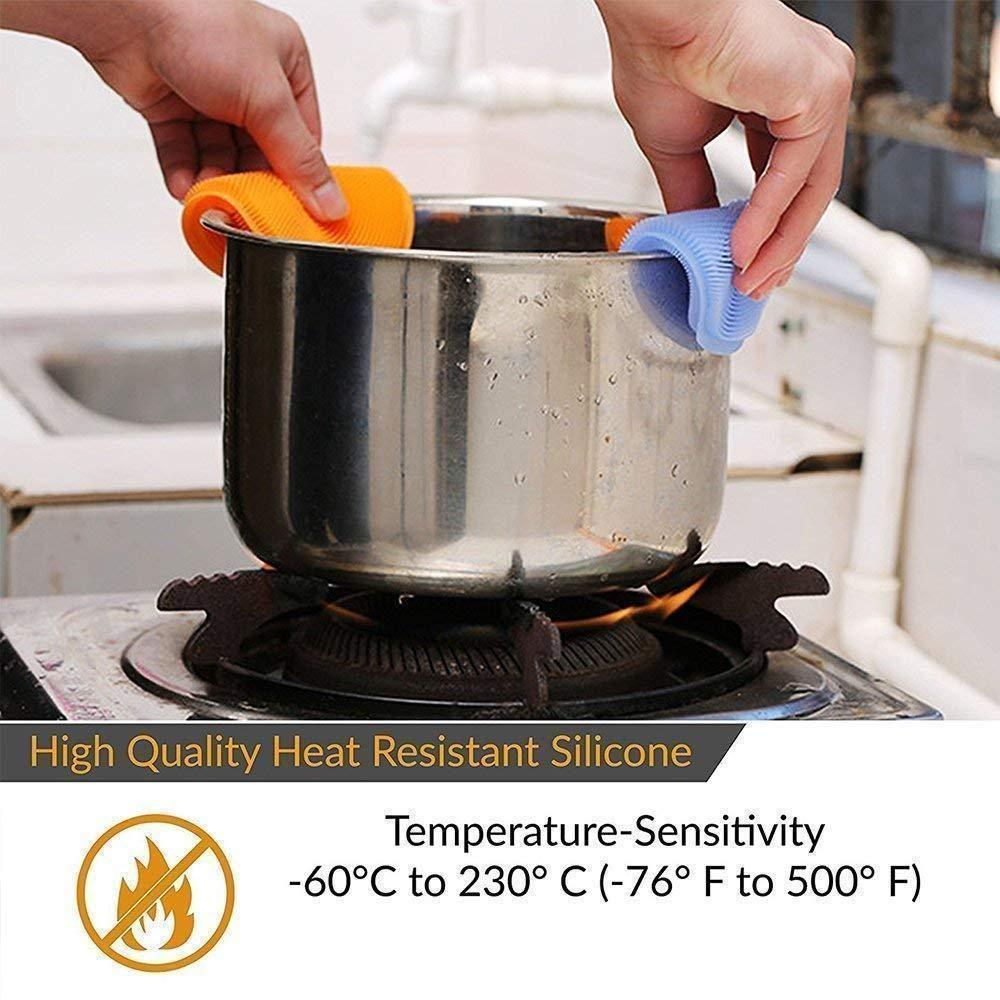 Norvo | Matkvalitet Multi-Funksjon Antibakteriell Silikon Skrubb Svamp Rengjøringsbørste Kjøkken, 5stk