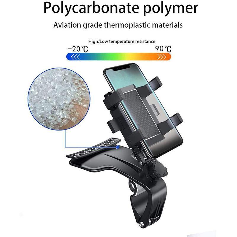 Norvo | Bil Dashboard Telefonholder med Nummerplater