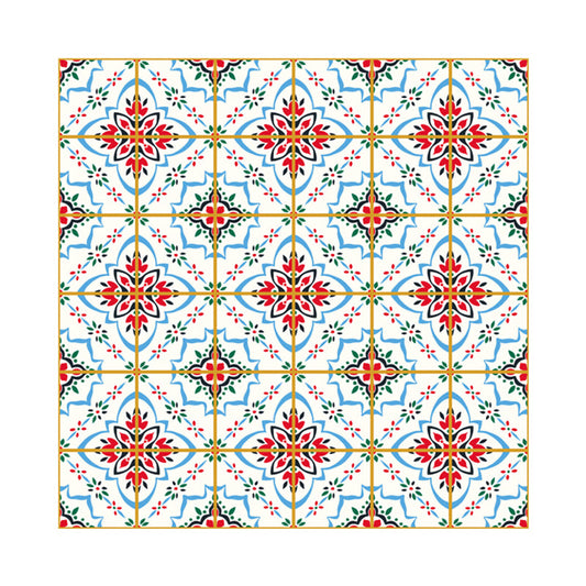 Norvo | Quatrefoil Blomstertrykk Tapeter Bohemsk Klistrevegger til Toalett, 3.5' X 3.5"