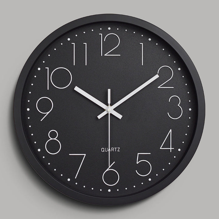 Norvo | Enkel Design 3D Stille Klasseromsveggklokke 30 cm