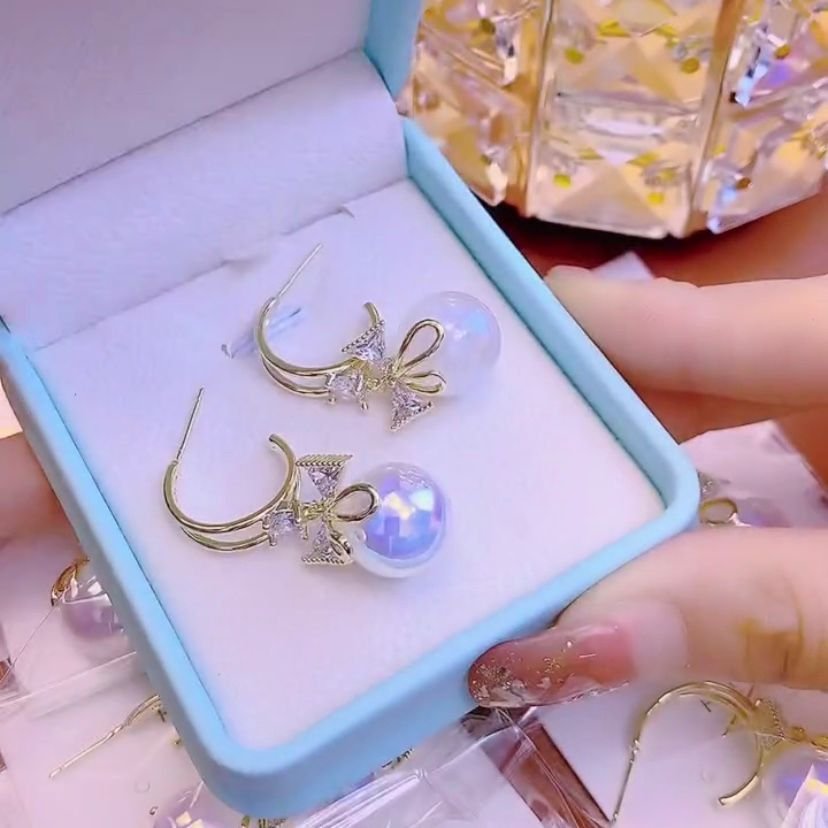 Norvo | Bow Pearl Øredobber