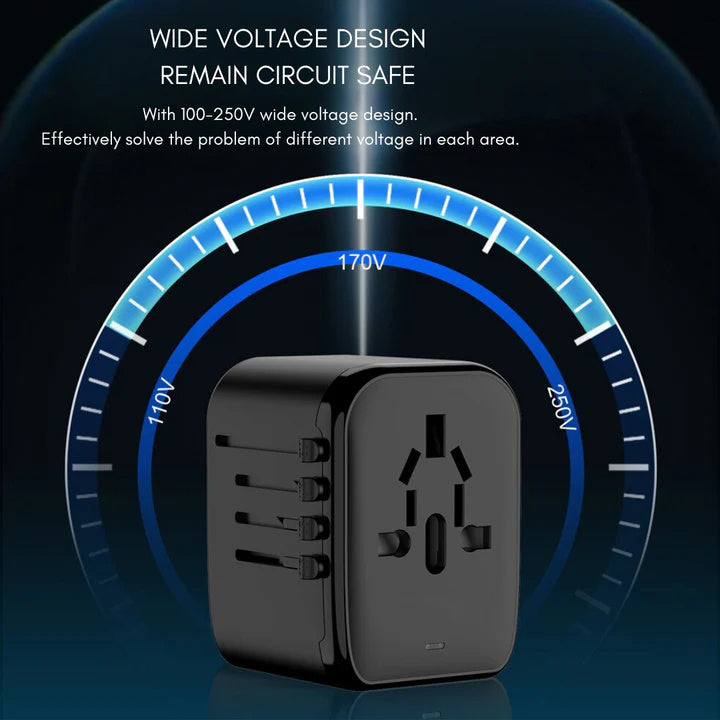 Norvo | Universal 100V-220V Smart Travel Adapter Spenningskonverter