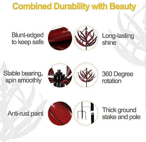 WindTwirl – Moderne Hage Vindspinner for Utendørs Norvo