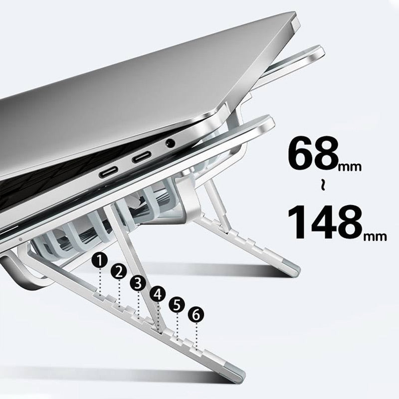 Norvo | Laptop Høydejusterbar Holder med Kjøleventilator