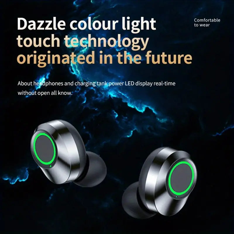 Norvo | Soniq - UltraBass Trådløse Ørepropper – Sporty In-Ear Hodetelefoner med Ladeetui