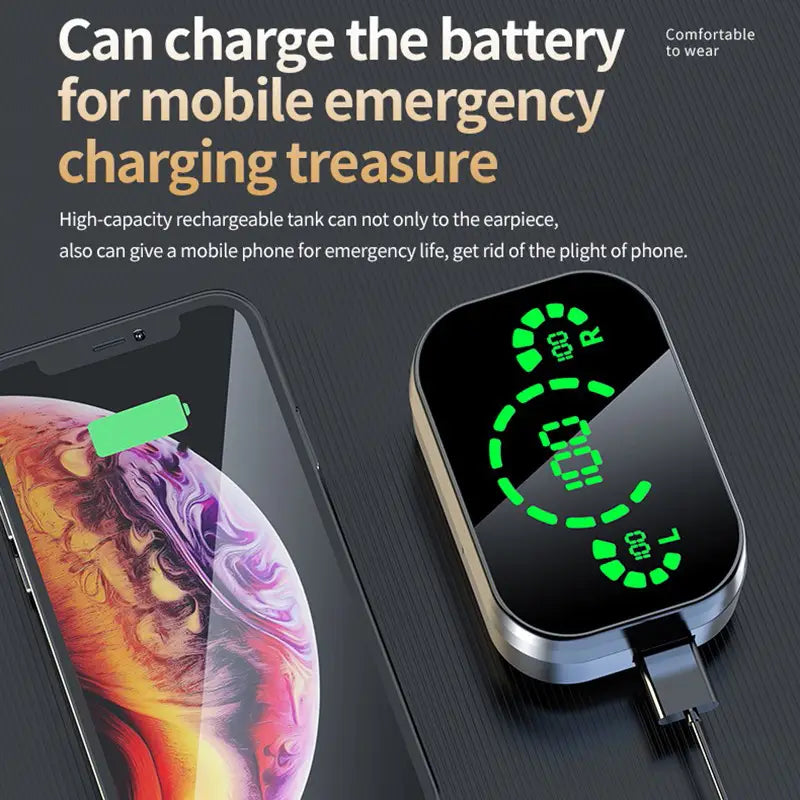 Norvo | Soniq - UltraBass Trådløse Ørepropper – Sporty In-Ear Hodetelefoner med Ladeetui