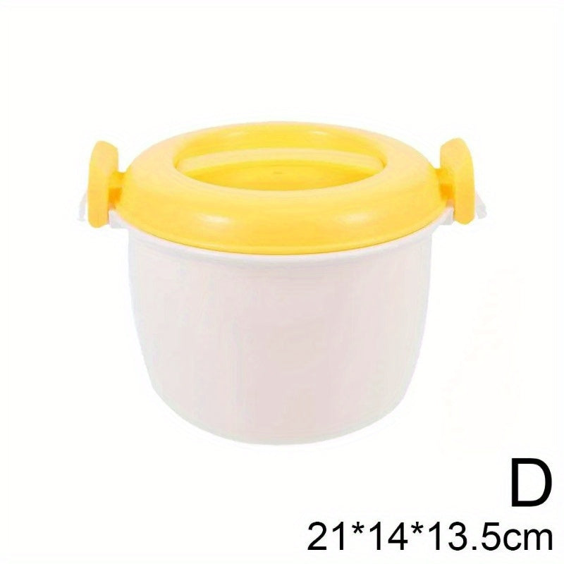 Norvo | Mikrobølgeovn Riskskaper og Dampkoker – Allsidig Grønnsaksdampere, Pasta- Maker, Suppe- og Trykkoker, Multifunksjons Kjøkkenbolle