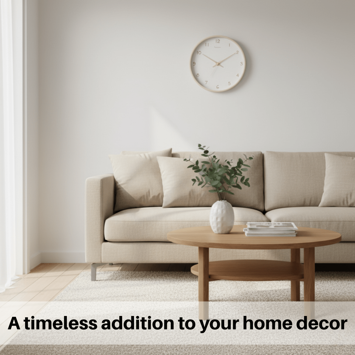 Norvo | Analog Tre Veggklokke med Stille Bevegelse