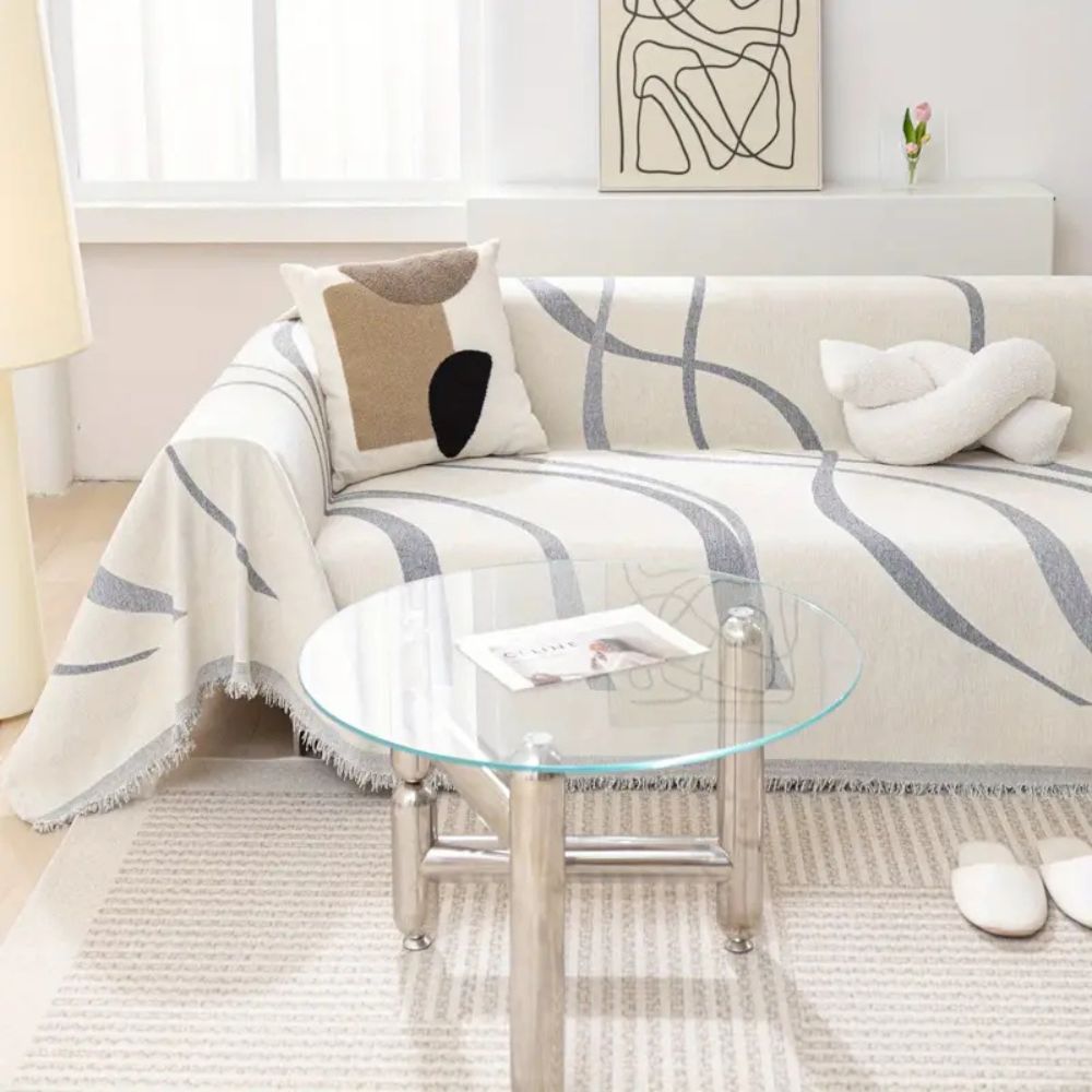 Norvo | Bølgelinjers Chenille Sofatrekk