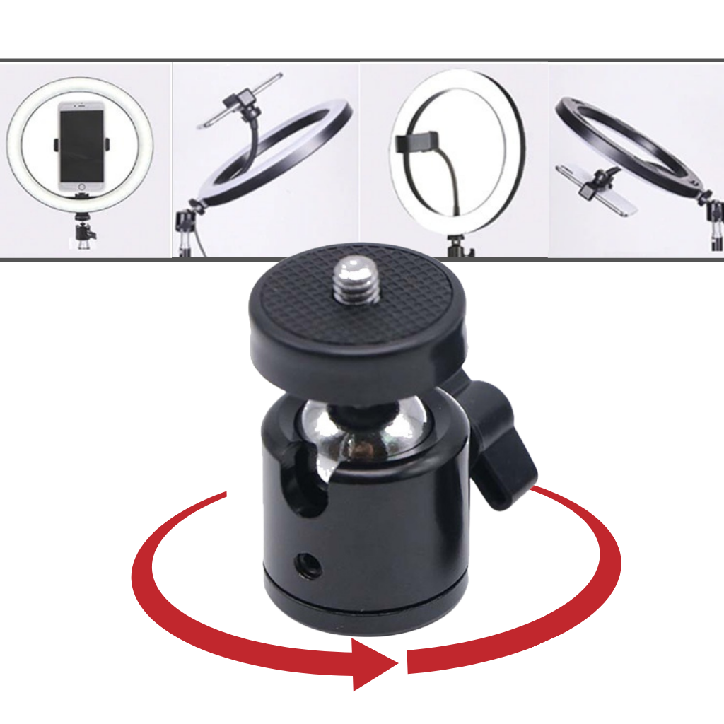 16 cm LED ringlys med stativ