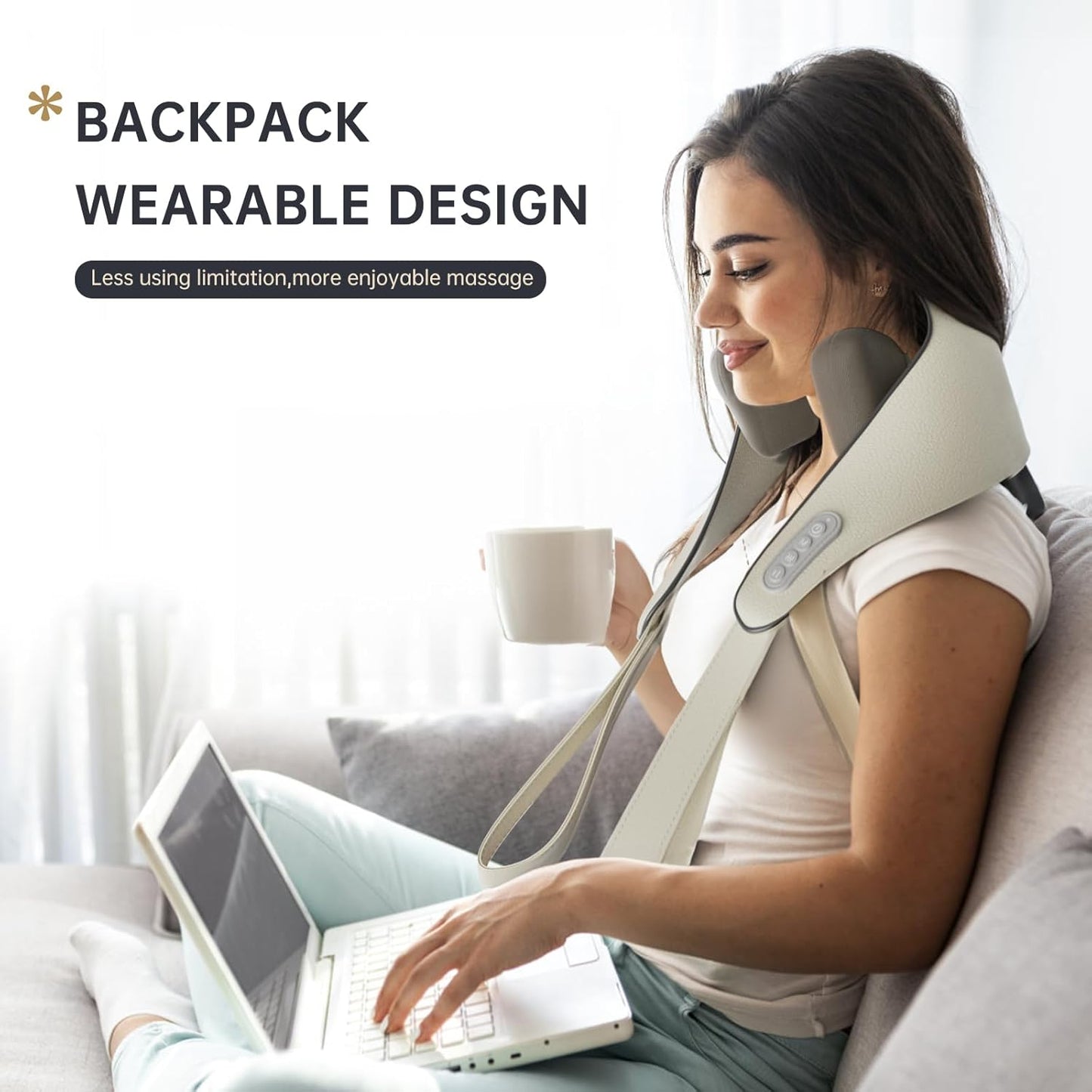 Norvo | Oppvarmet Massasje Stol med Rygg- og Nakkepute – Shiatsu Massasje for Total Komfort