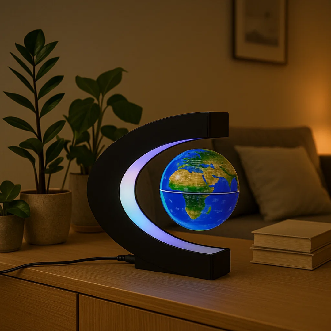 Norvo | AstroGlobe LED Verdens Globe – Flytende Globe Lampe med Magnetisk Oppheng