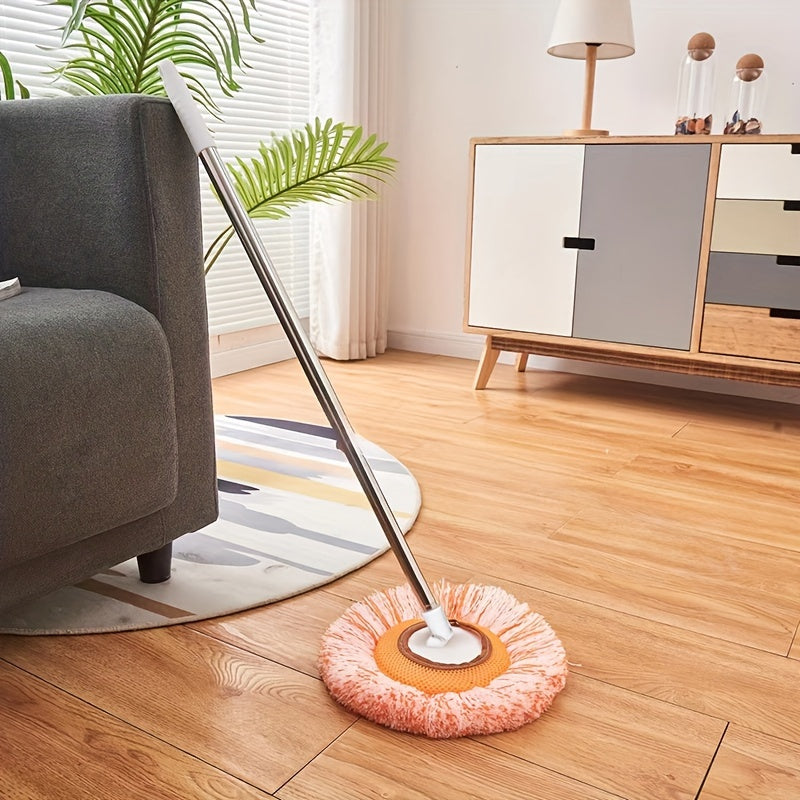Norvo | Takmopp med langt skaft og 2 mopper – Fleksibel roterende støvfjerningsmopp, dobbelt brukbar våt og tørr, for gulv, vegg, flis, glass og bilrengjøring