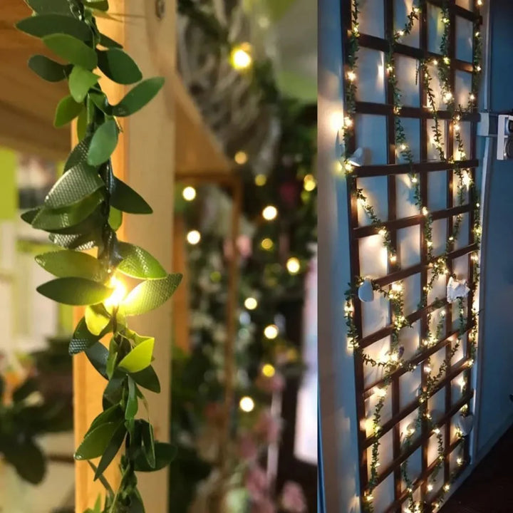 Norvo | LED lyslenker med eføy – Dekorative lyslenker for innendørs og utendørs bruk