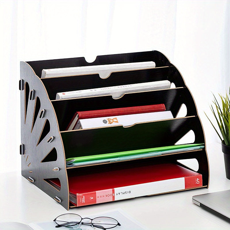 Norvo | Treskrivebord Organizer med 5 Lag – Vifte Design MDF
