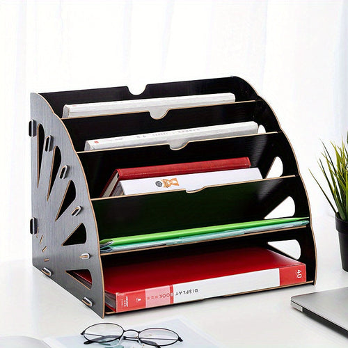 Norvo | Treskrivebord Organizer med 5 Lag – Vifte Design MDF