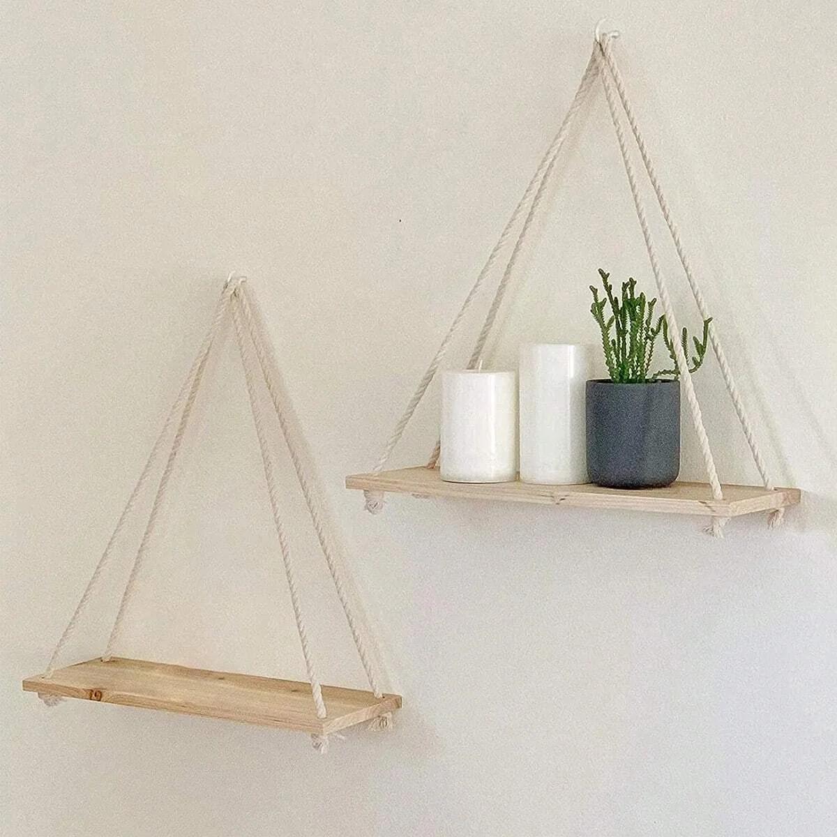 DecoShelf - Elegant flytende hylle med justerbar taubolle