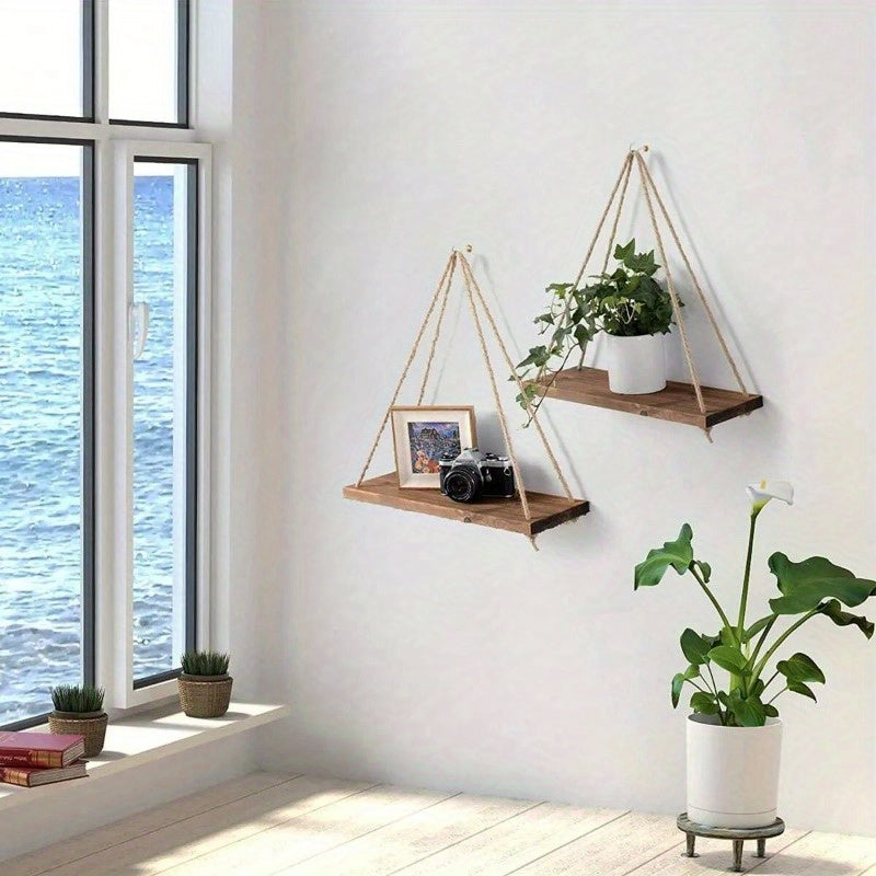 DecoShelf - Elegant flytende hylle med justerbar taubolle