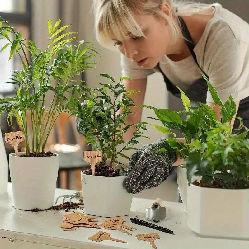 Norvo | Planteetiketter laget av tre for hage og balkong – Om skrivbare etiketter for urter og planter