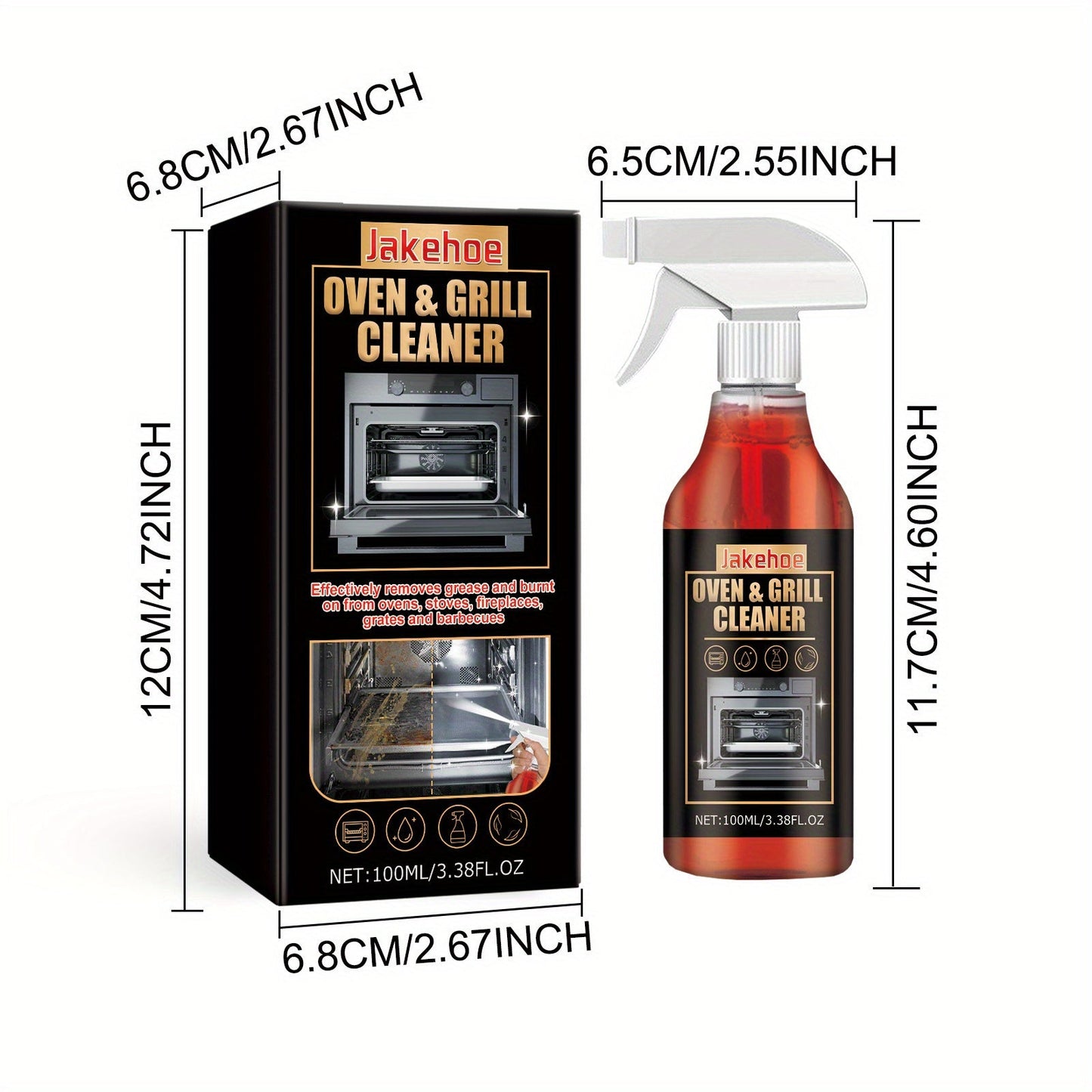 Norvo | 3.38oz Herdofen Skumrenser - Grillflekkfjerner, Deodorizer og Avfetter
