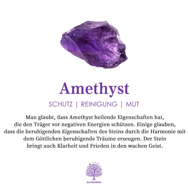 Norvo | Naturlig Krystall Ametyst Helende Halskjede - Lyra