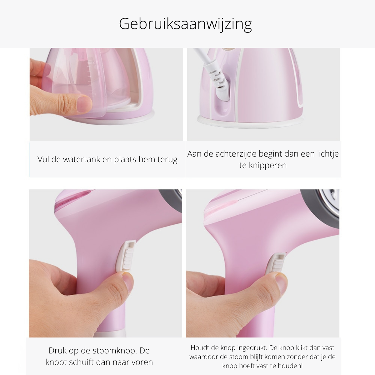 Kompakt Bærbar Klesdampstråler Rynkefri Norvo