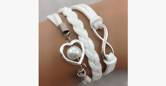 Norvo | Uendelig Perle Hjerte Armbånd - For forbindelser som varer evig
