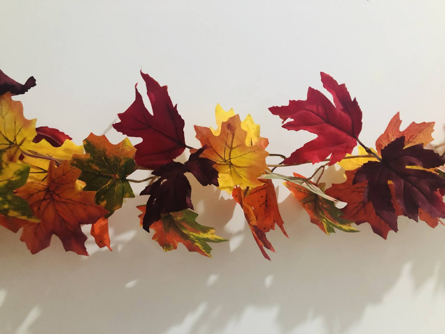 Norvo | Maple Leaf Rattan Festvindu Patio Fest Thanksgiving Høsthøsting Dekorasjon Lyslenker