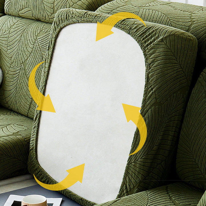Norvo | Vanntett SofaCover med Tropisk Bladmønster – Elastisk og Ripesikker – Full Beskyttelse for Sofaer