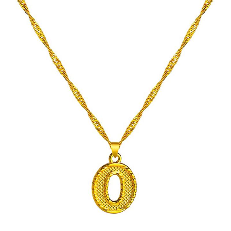 Norvo | 18K gullbelagt initial bokstav halskjede