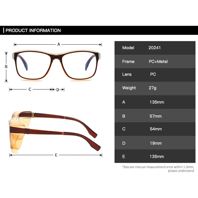 Norvo | Anti-Fog Beskyttelsesbriller | Vindproof, Blålys blokkering & Anti-Pollen for Menn og Kvinner