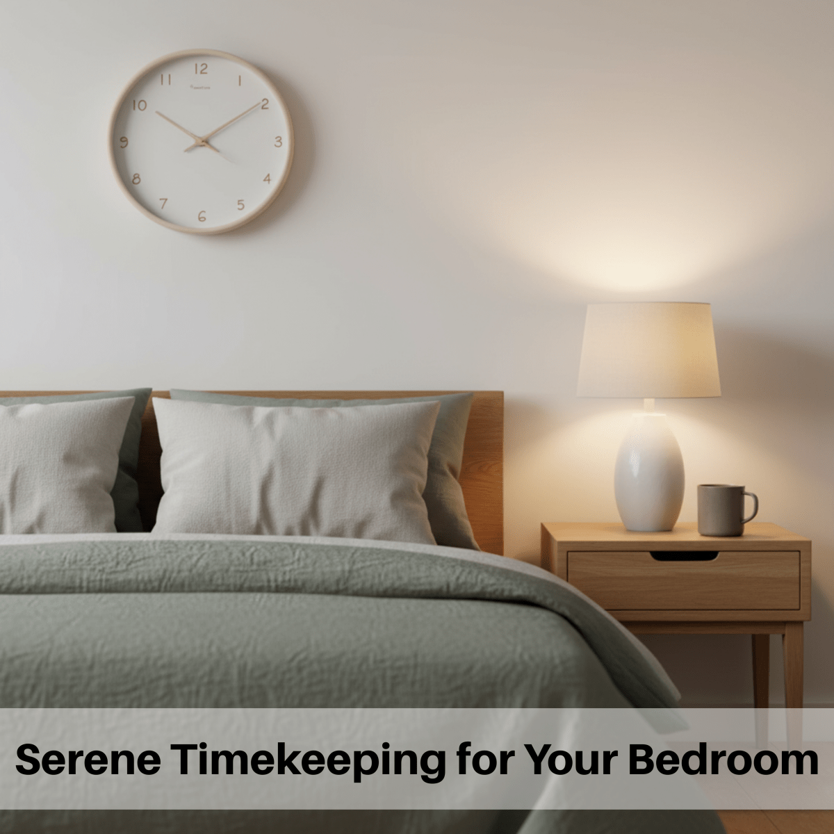 Norvo | Støysvak treveggklokke med batteridrift