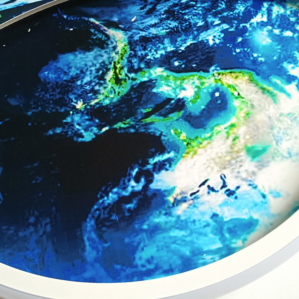 Norvo | Modern Art Deco Planet Earth Rund Silikon Jern LED Taklampe For Stue